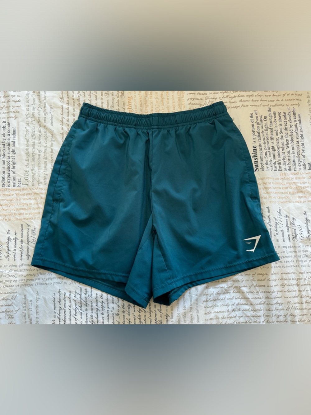 Gymshark Deep Teal Men's Athletic Shorts - small